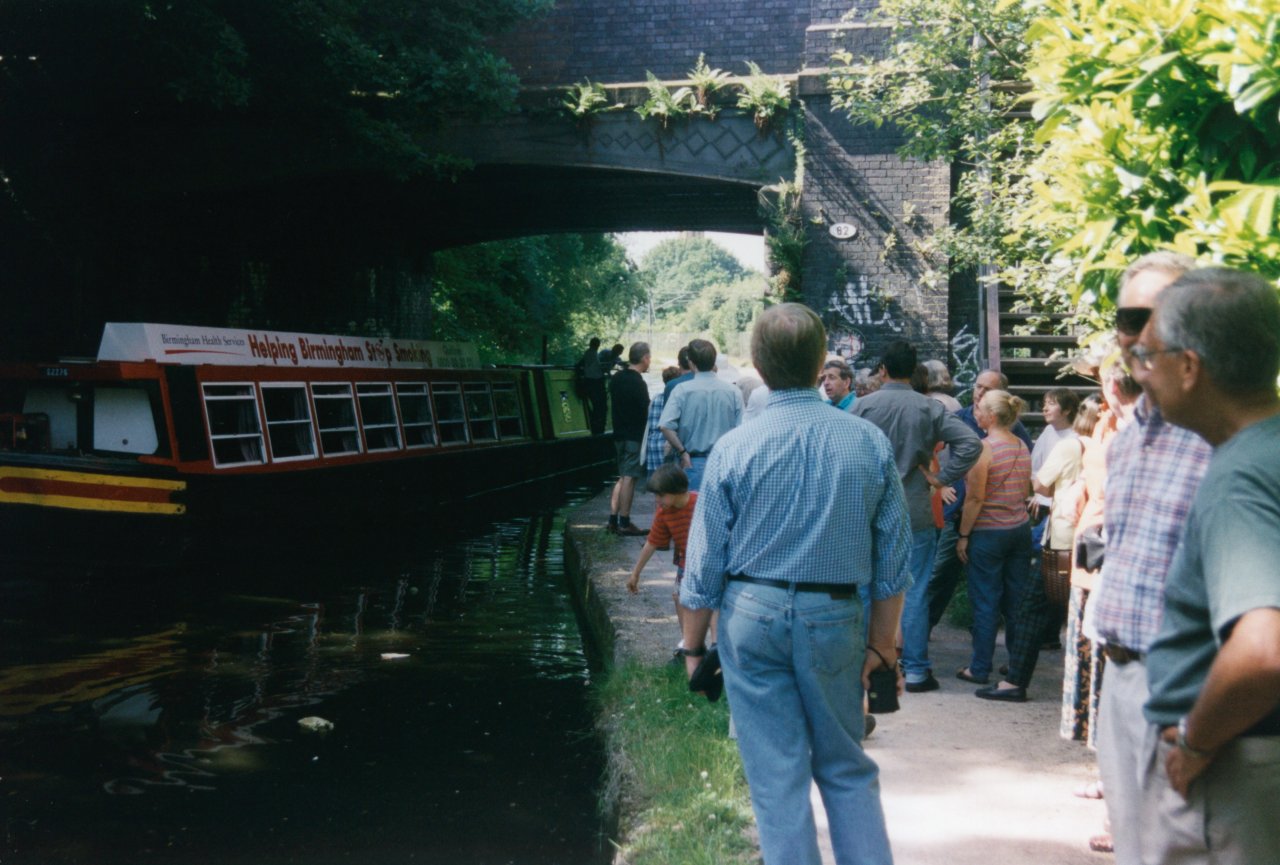 AandM trip to U of Birmingham Brum 6-28-2000 Boat ride with chaps 2